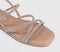 Womens OFFICE Shimmer Multi Strap Embellished Sandals Silver Embellished