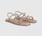 Womens OFFICE Shimmer Multi Strap Embellished Sandals Silver Embellished