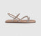 Womens OFFICE Shimmer Multi Strap Embellished Sandals Silver Embellished