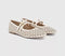 Womens OFFICE Flair Laser Cut Double Strap Mary Janes Off White