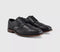 Mens OFFICE Melwin Lace Up Derby Brogue Shoes Black Leather