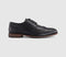 Mens OFFICE Melwin Lace Up Derby Brogue Shoes Black Leather