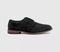 Mens OFFICE Master Plain Toe Derby Lace Up Shoes Black Nubuck
