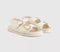 Womens OFFICE Sophie Double Buckle Strap Slingback Footbed Sandals White