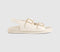 Womens OFFICE Sophie Double Buckle Strap Slingback Footbed Sandals White