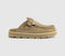 Mens Clarks Originals Meare Moc Mules Dark Sand Suede