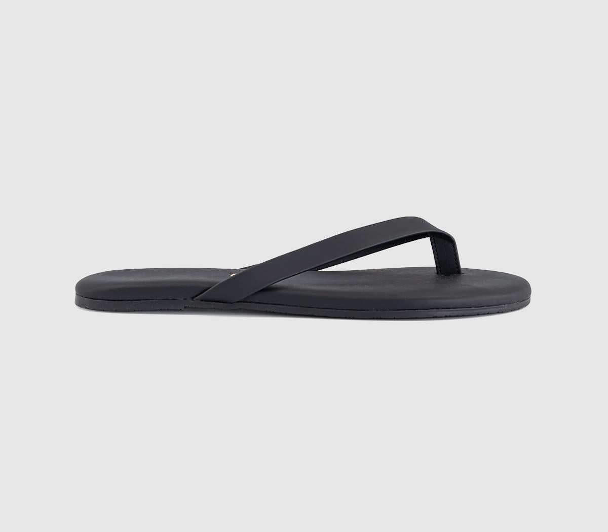 Womens TKEES The Boyfriend Flip Flops Black