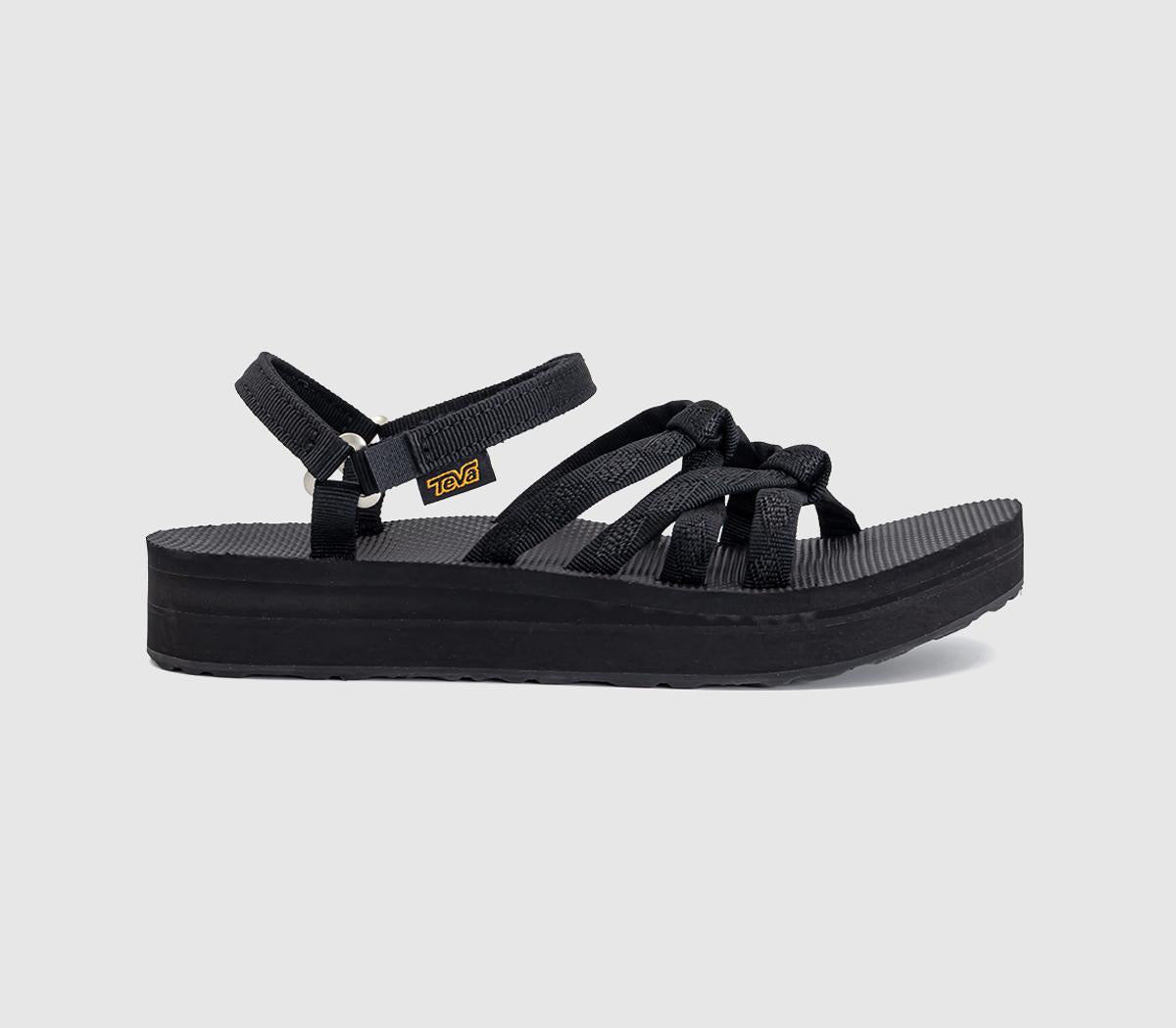 Womens Teva Midform Kena Slim Sandals Black
