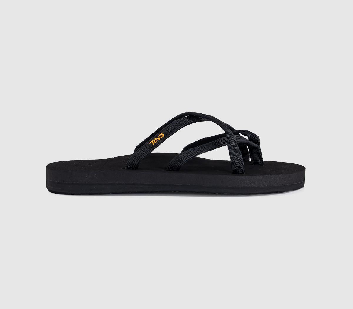 Womens Teva Olow Ahu Sandals Mix B Black On Black