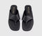 Womens OFFICE Saffie High Vamp Toe Post Sandals Black