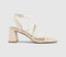Womens OFFICE Malia Strappy Block Heeled Sandals Off White