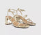 Womens OFFICE Malia Strappy Block Heeled Sandal Gold