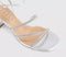Womens OFFICE Malia Strappy Block Heeled Sandals Silver Embellished