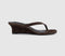 Womens Tony Bianco Edgy Toe Post Wedge Heels Espresso Suede