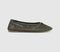 Womens OFFICE Fling String Mesh Ballet Flats Olive