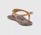 Womens OFFICE Shake Toe Post Jelly Sandals Brown