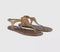 Womens OFFICE Shake Toe Post Jelly Sandals Brown