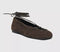 Womens ALOHAS Bumi Ballet Flats Chocolate Brown Suede