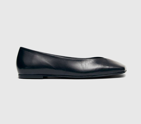 Womens ALOHAS Katia Ballet Flats Black Leather