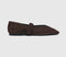 Womens ALOHAS Lautan Ballet Chocolate Brown Suede UK Size 4