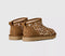 Womens UGG Classic Ultra Mini Boots Plains Felicity Leopard Jasmine
