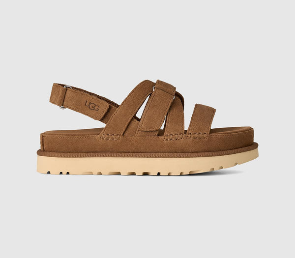 Womens UGG Goldenstar Gleam Sandals Chestnut
