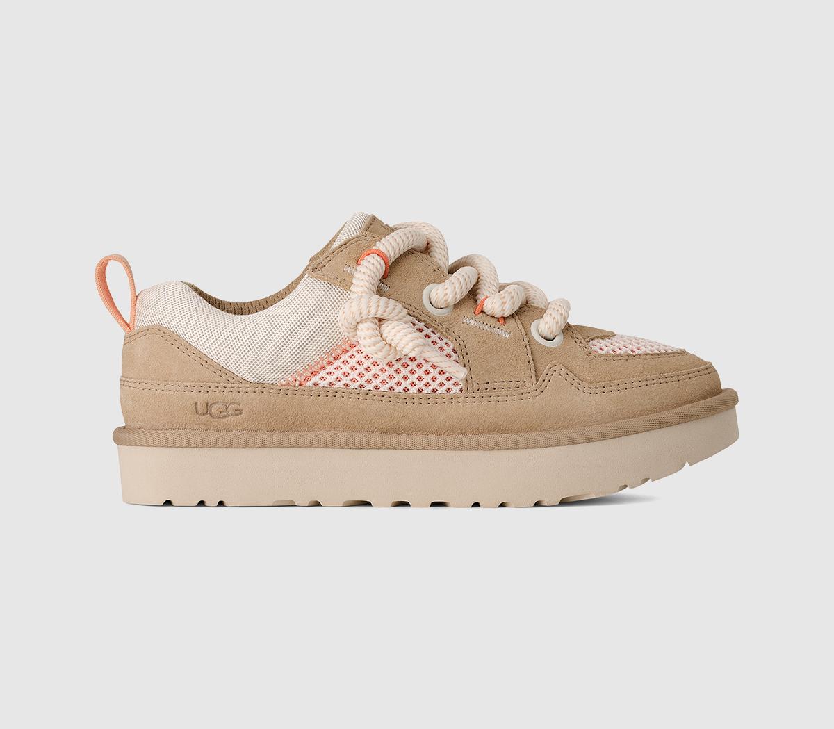 Womens UGG Lo Lowmel Mesh Trainers Sand Castle Multi UK Size 5