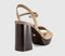 Womens OFFICE Hollie Two Part Platform Stack Heeled Sandals Taupe Faux Suede