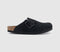 Womens BIRKENSTOCK Boston Wire Buckle Clogs Black Leather
