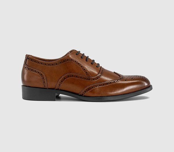 Mens OFFICE Mission Oxford Brogue Shoes Tan