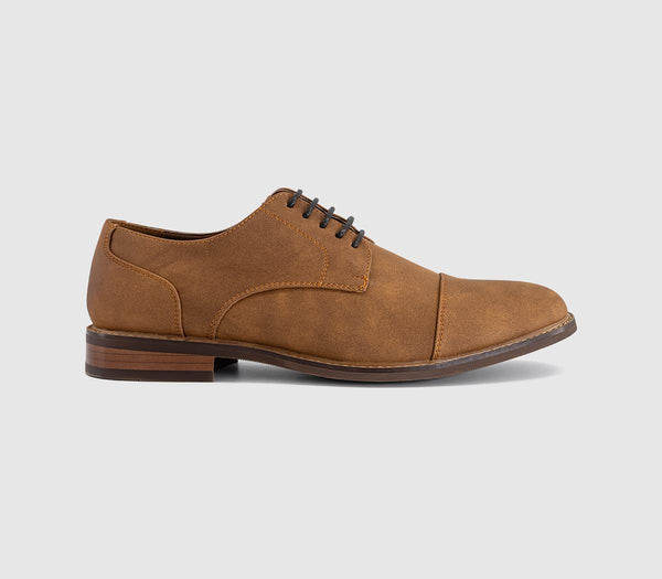 Mens OFFICE Canyon Toecap Derby Lace Up Shoes Tan
