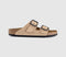 Mens BIRKENSTOCK Arizona Wire Buckle Sandals Sandcastle Nubuck