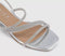 Womens OFFICE Swish Asymmetric Strappy Sandals Silver Embellished