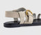 Womens OFFICE Storm Strappy Buckle Sandals Taupe Suede