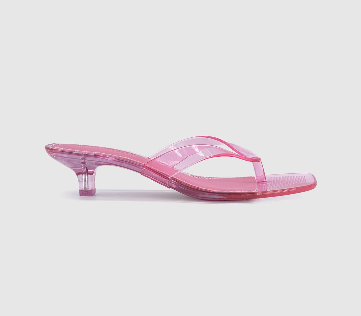 Womens Steve Madden Tracie Heeled Sandals Pink Jelly