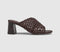 Womens OFFICE Melbourne Basket Weave Mules Brown