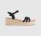 Womens OFFICE Magnolia Strappy Espadrille Wedges Black