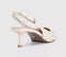 Womens OFFICE Metropolitan Buckle Detail Slingback Kitten Heels Off White