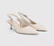 Womens OFFICE Metropolitan Buckle Detail Slingback Kitten Heels Off White