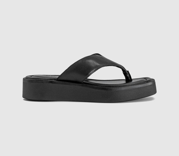 Womens Vagabond Shoemakers Danya Toe Thong Platform Sandals Black
