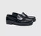 Womens ALOHAS Rivet Loafers Black Leather