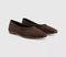 Womens OFFICE Foster High Cut Ballet Flats Brown Suede