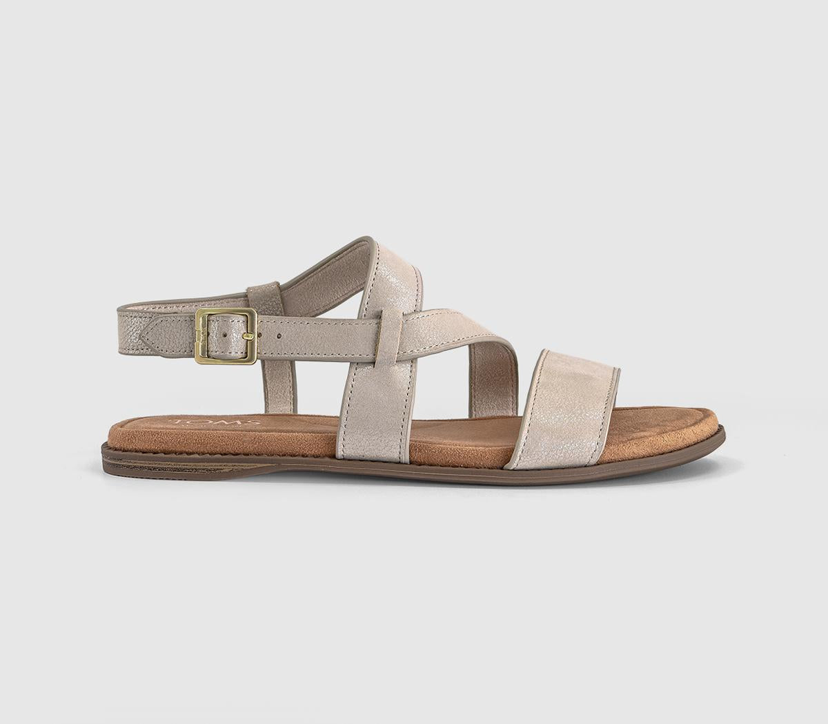 Womans Toms Mar Sandals Champagne Swimmer Suede