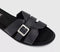 Womens TOMS Sol Sliders Black Leather