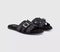 Womens TOMS Sol Sliders Black Leather
