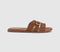 Womens TOMS Sol Sliders Brown Sugar Leather