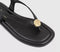 Womens OFFICE Scout Hardware Slingback Toe Post Sandals Black