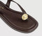 Womens OFFICE Scout Hardware Slingback Toe Post Sandals Brown