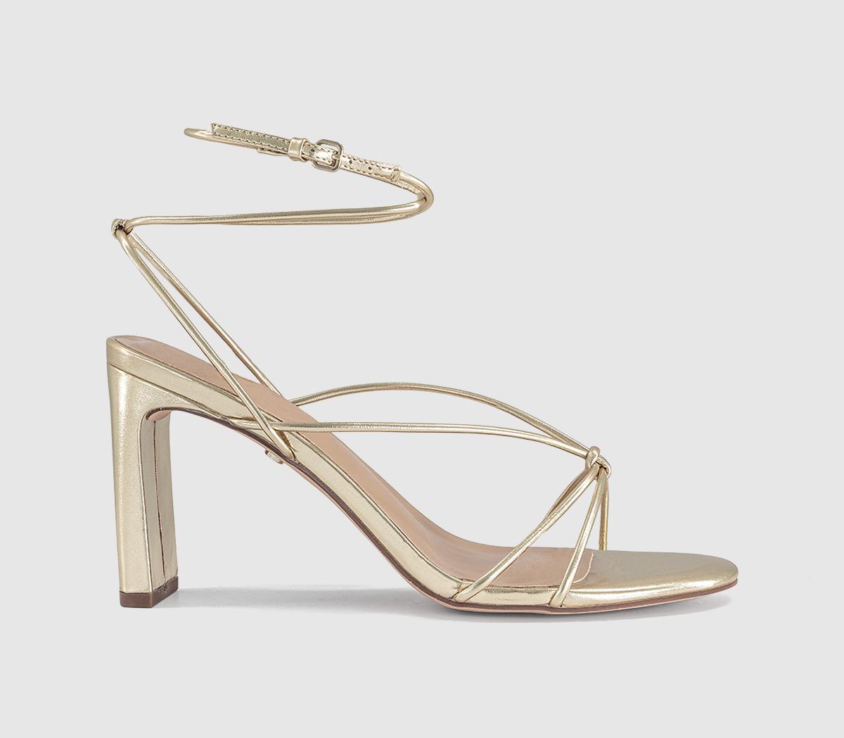 Womens OFFICE Harbour Multi Strap Block Heels Gold