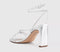 Womens OFFICE Harbour Multi Strap Block Heels Silver